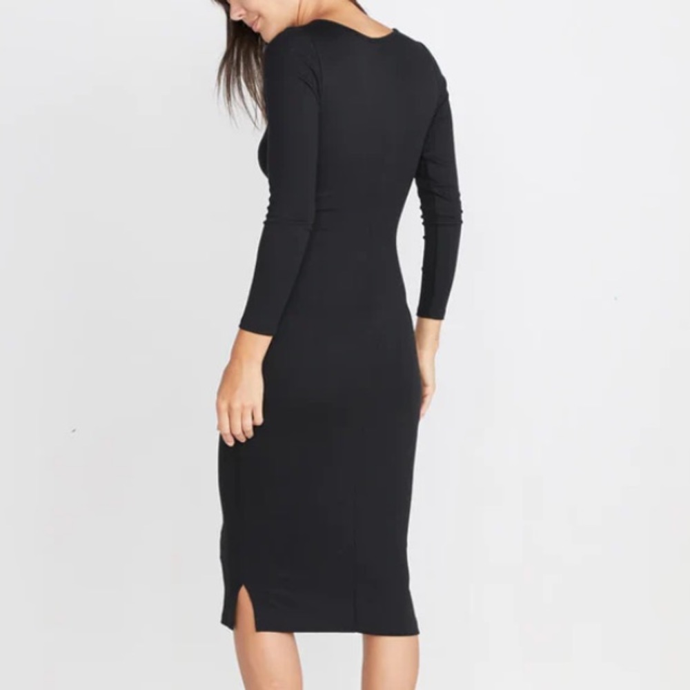 Lexi Rib Midi Dress Long sleeve